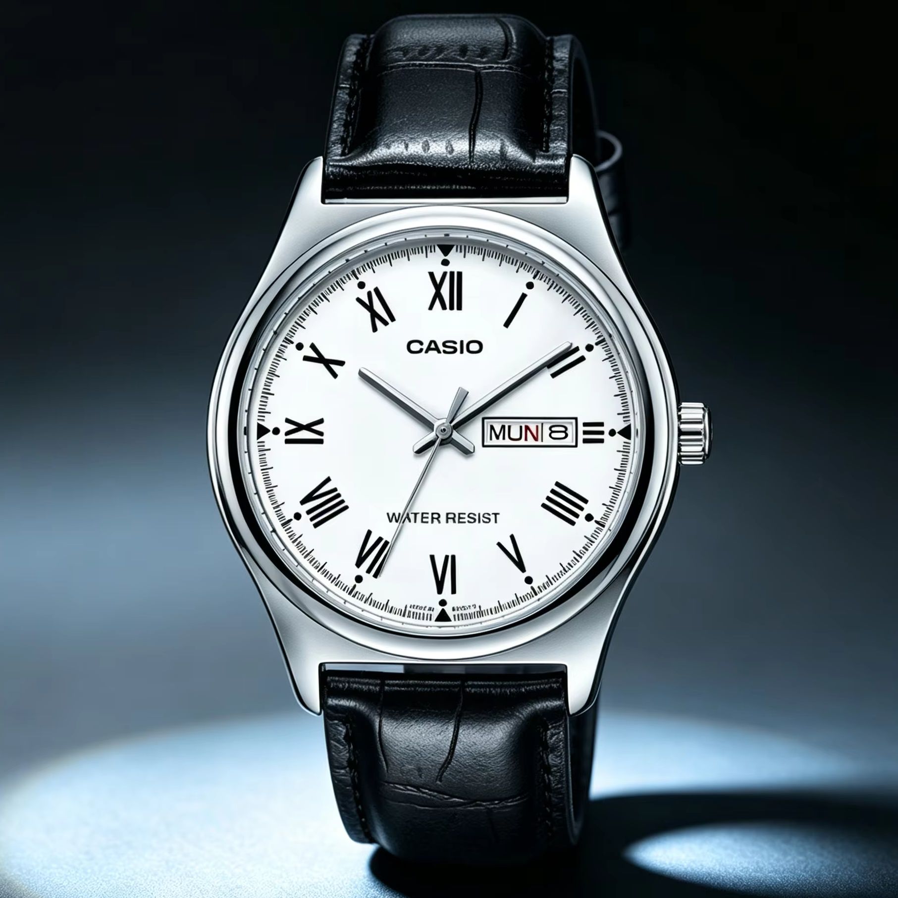 Leather Watch Band Men - Montre-bracelet analogique pour homme Casio MTP‑V006L